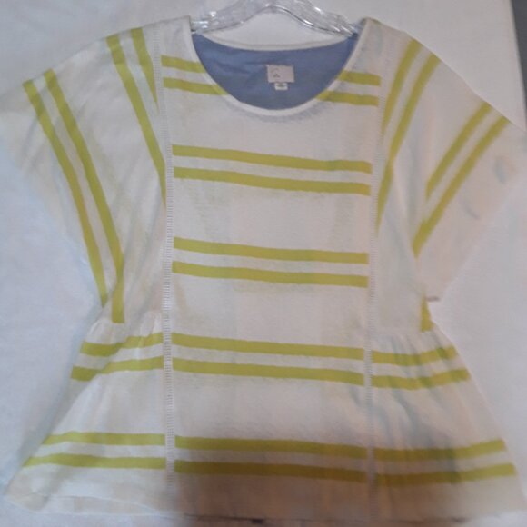 New w/o tags Beautiful Tunic Top - purchased at Anthropologie pastel yellow and - Picture 8 of 8